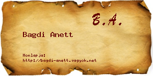 Bagdi Anett névjegykártya
